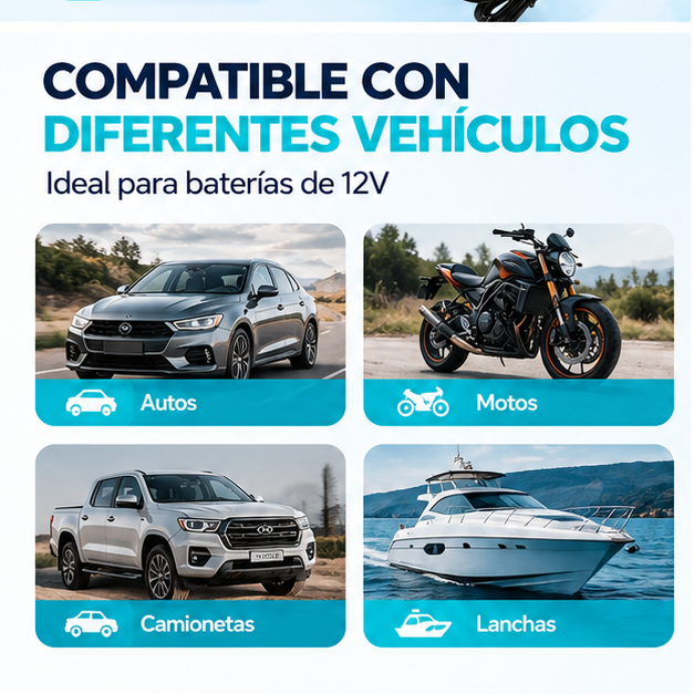 Cargador Inteligente de Baterías 12V