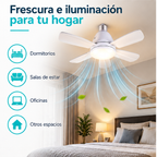Ventilador de Techo LED con 5 Aspas Plegables