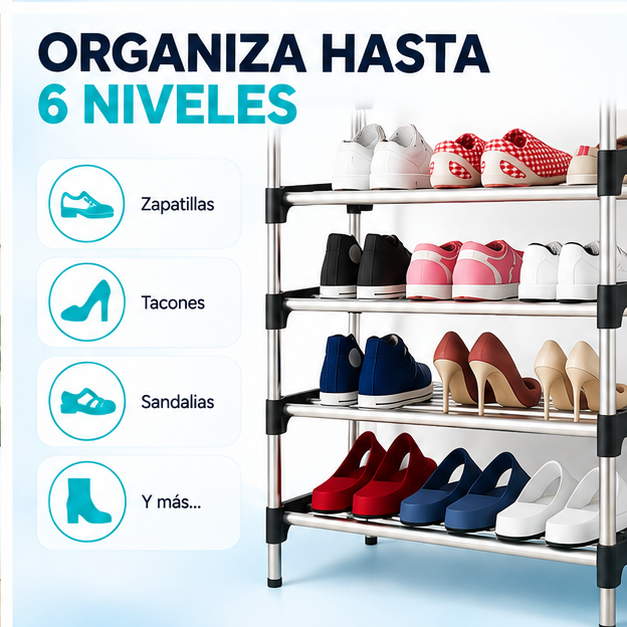 Zapatero Organizador de 6 Niveles