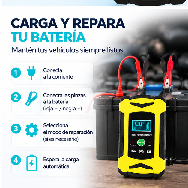 Cargador Inteligente de Baterías 12V
