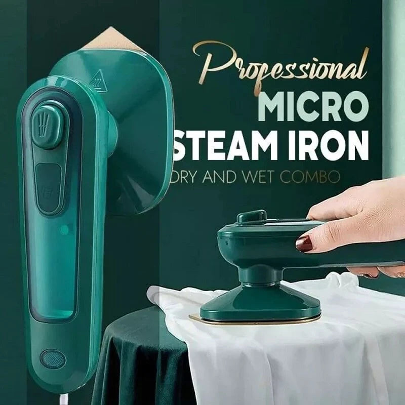 Plancha de vapor portátil 2 en 1 con panel de titanio