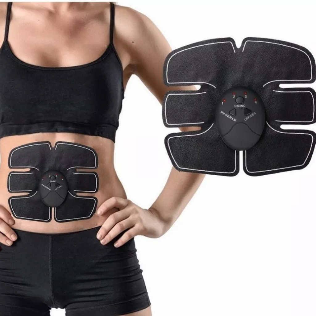 Parches EMS colocados en el abdomen