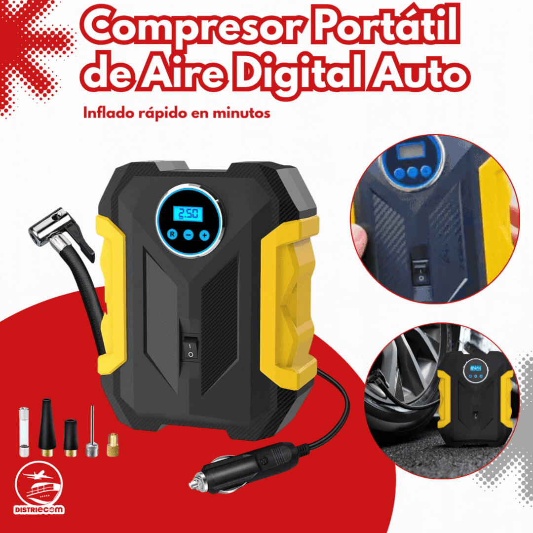 Compresor de aire digital portátil para auto