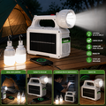 Linterna solar recargable multifuncional con radio