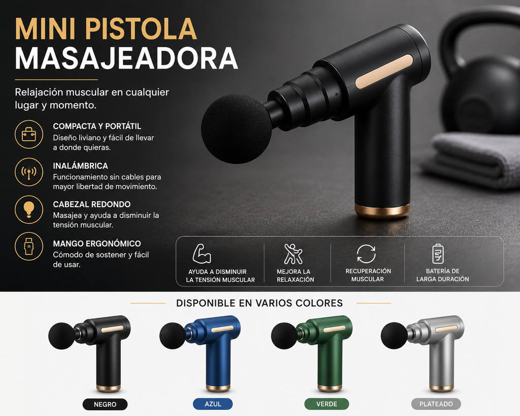 Pistola Masajeadora Portátil