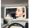 Espejo retrovisor con luz LED para maquillaje en el auto