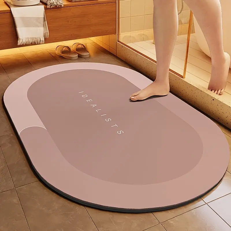 Alfombra de secado rápido en forma ovalada
