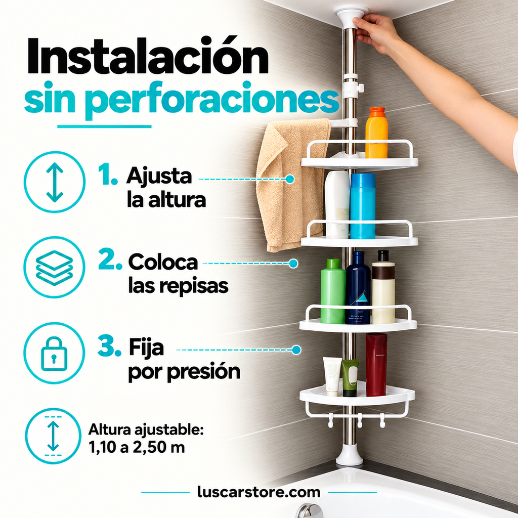 Organizador Esquinero de Ducha Ajustable
