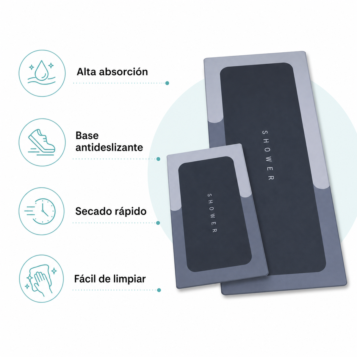 Alfombra Antideslizante Ultraabsorbente — beneficios