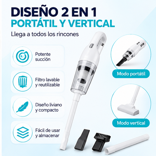 Aspiradora Portátil 2 en 1
