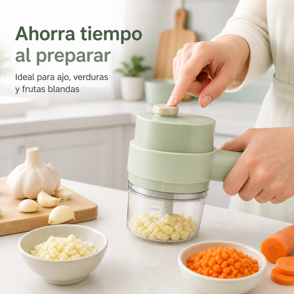 Cortador de verduras inalámbrico - uso