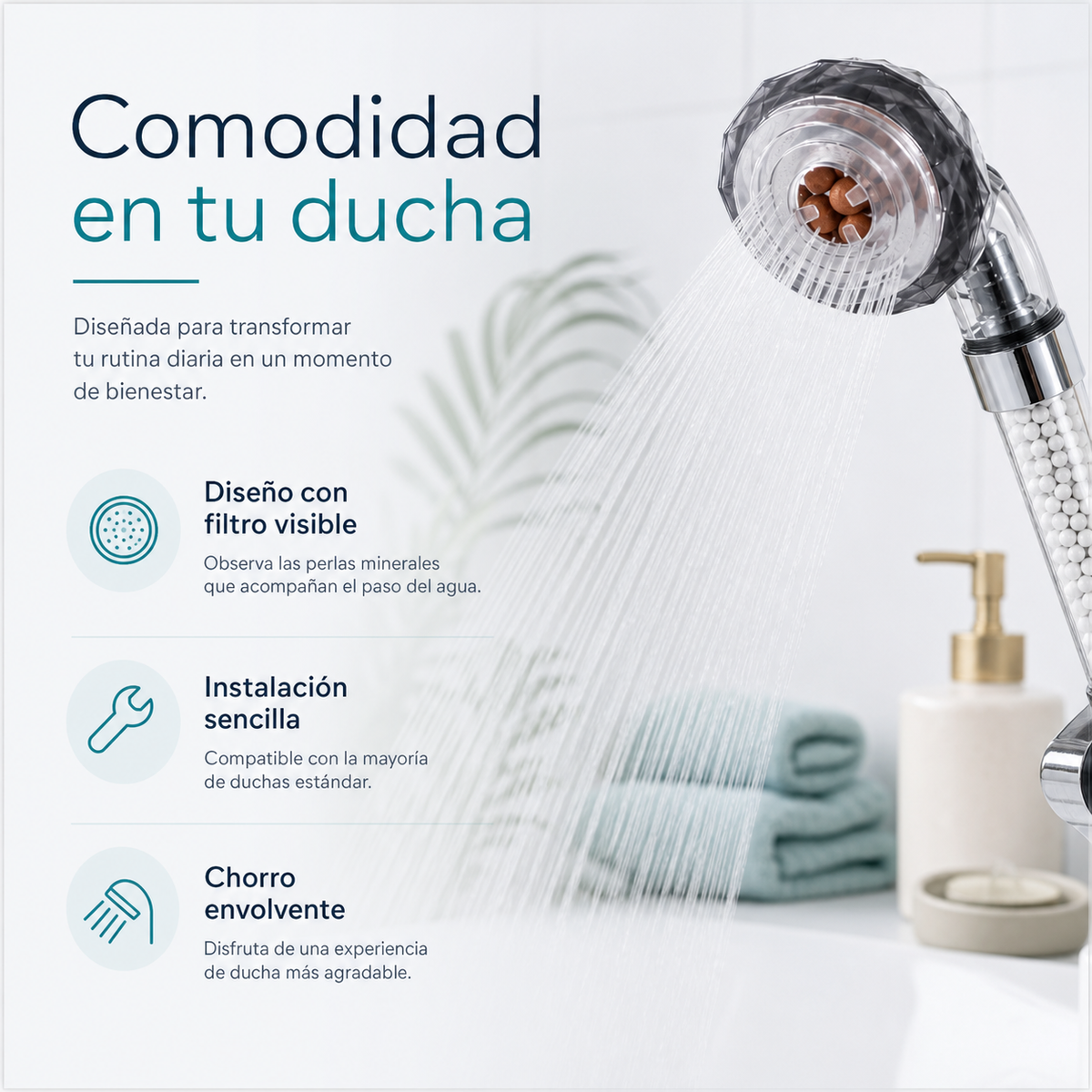 Ducha con efecto spa - beneficios