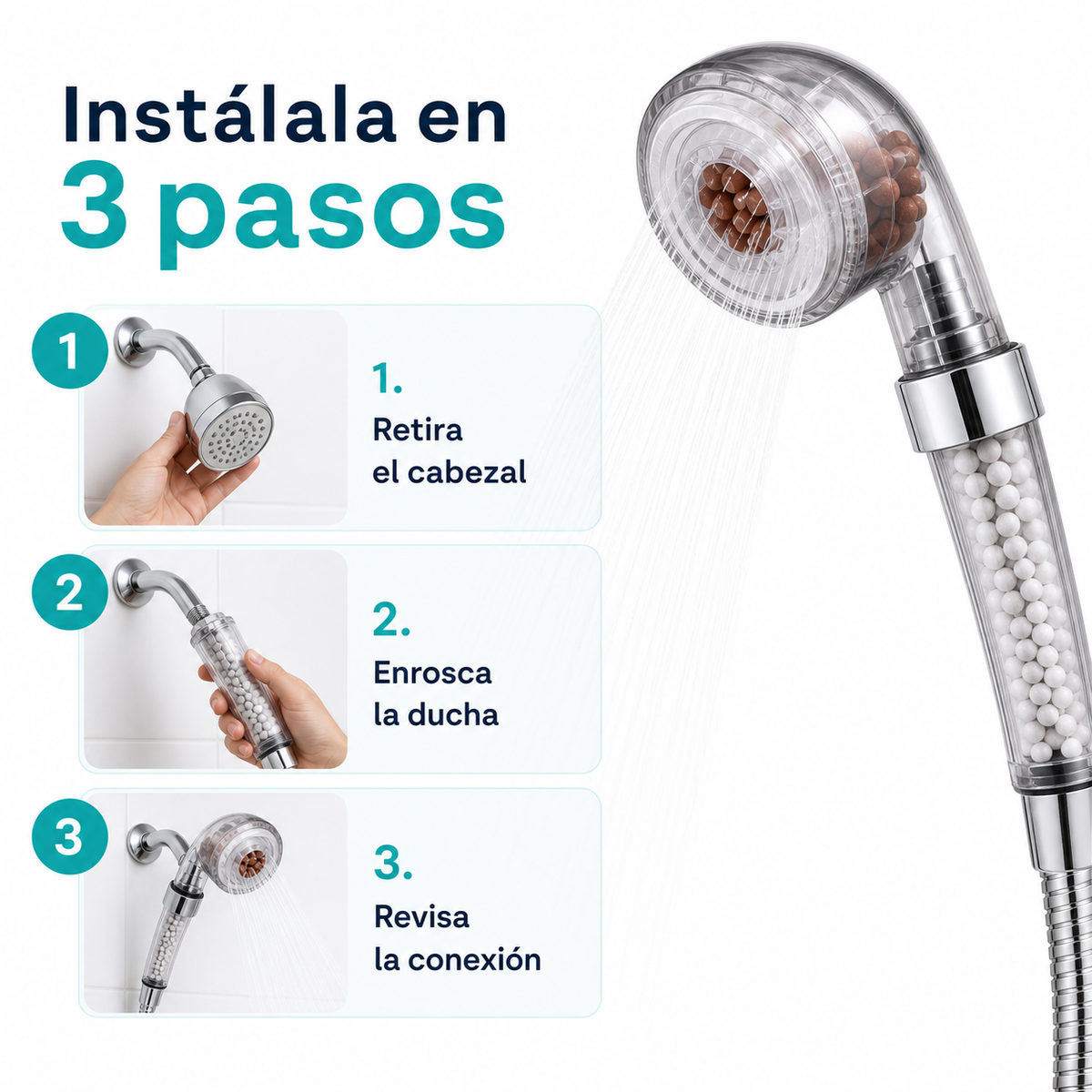 Ducha con efecto spa - guía