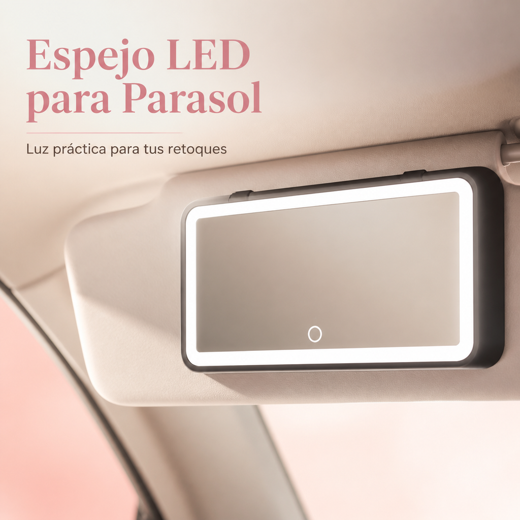 Espejo LED para parasol de auto - portada