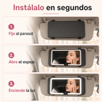 Guía de instalación del espejo LED para parasol