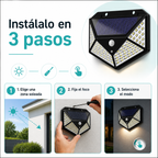 Foco solar 100 LED - guía