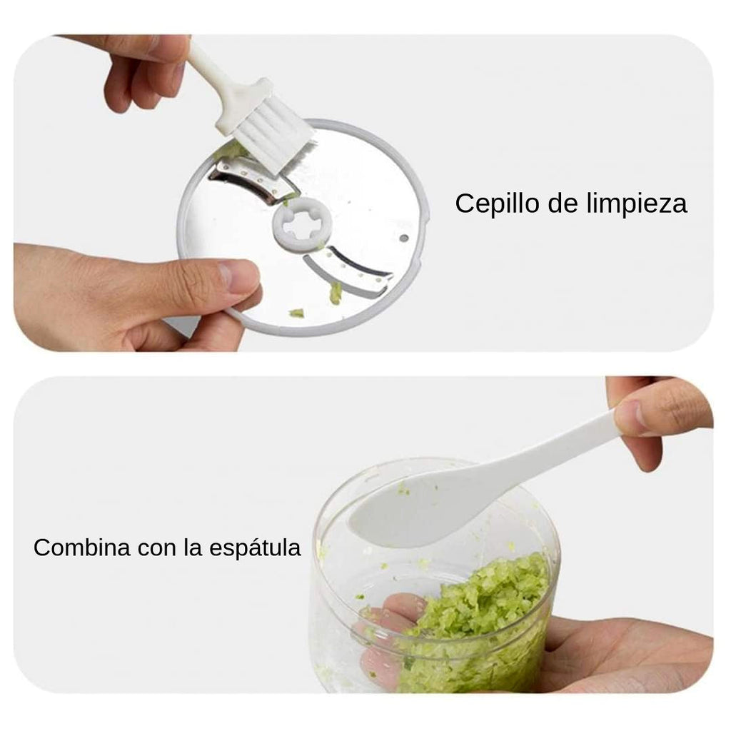 Cortador de verduras con cepillo y espátula de limpieza incluidos