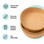 Alfombrillas para Freidora de Aire, 100 Unidades, 20 cm — beneficios