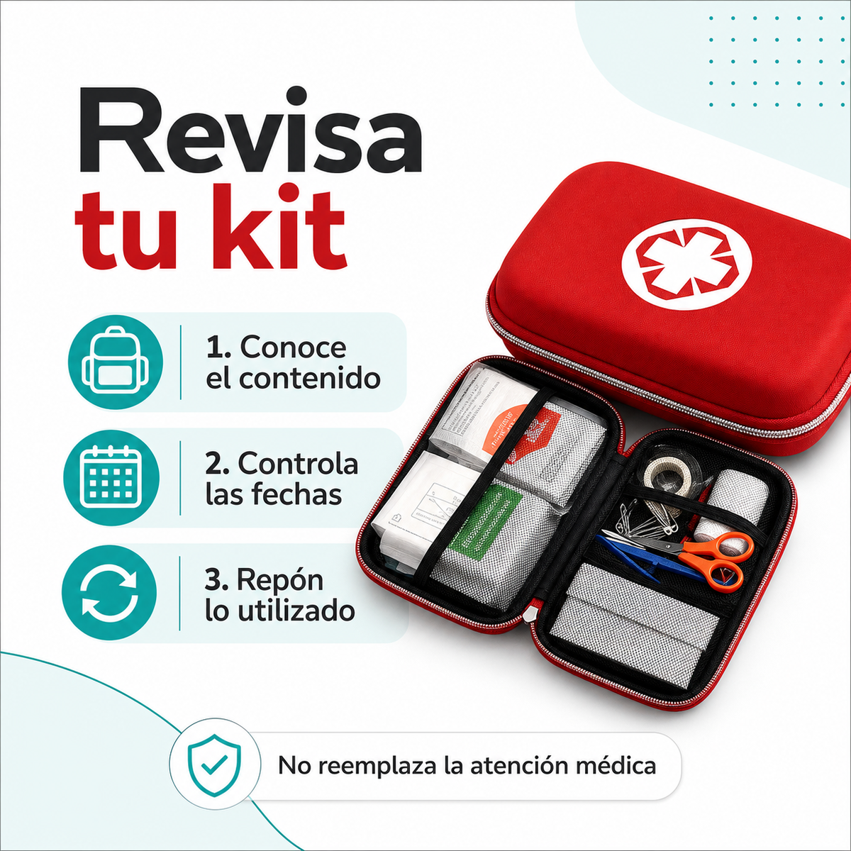 Kit de emergencia 50 piezas - guía