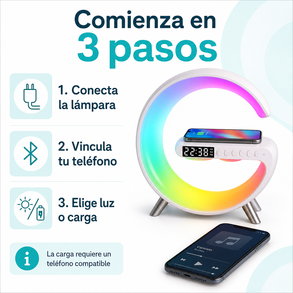 Lámpara parlante multifunción - guía