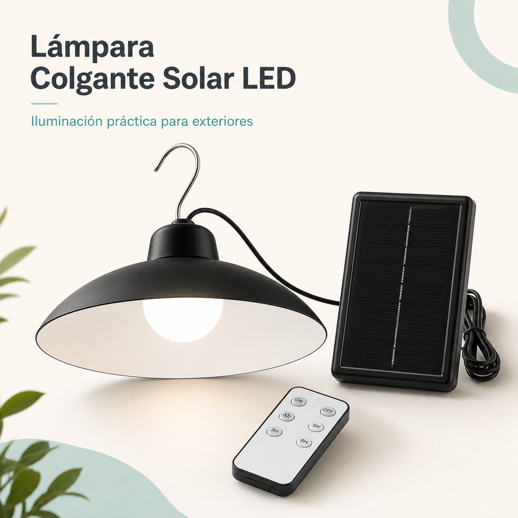 Lámpara colgante solar LED - portada