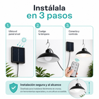 Lámpara colgante solar LED - guía