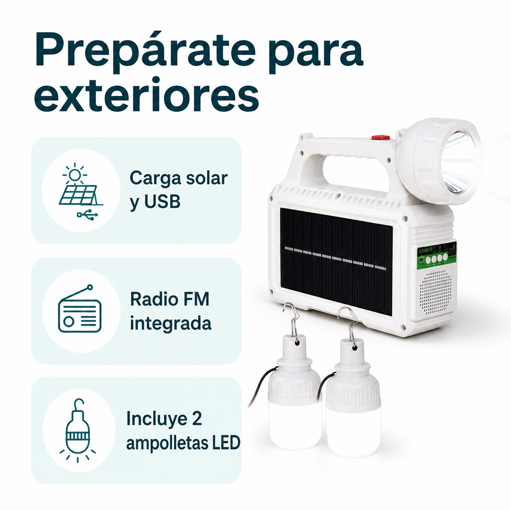Linterna Solar con Radio - Beneficios
