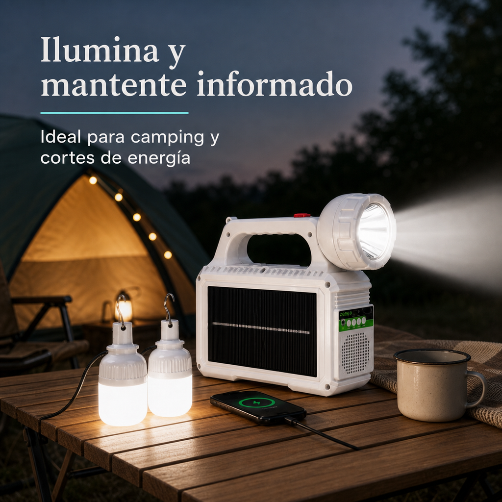 Linterna Solar con Radio - Uso