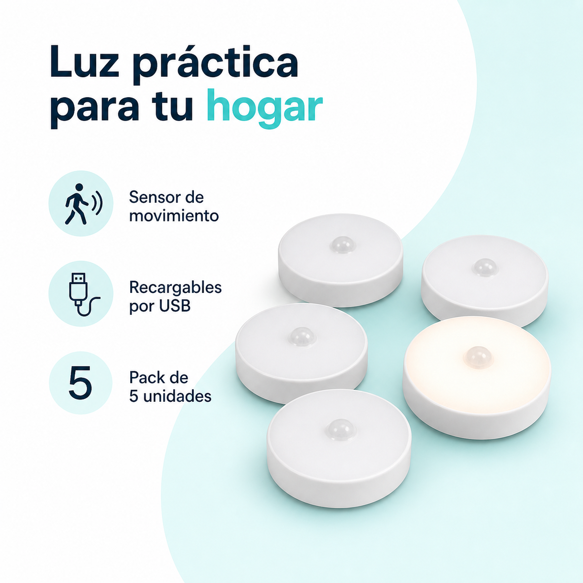 Pack 5 Luces LED - Beneficios