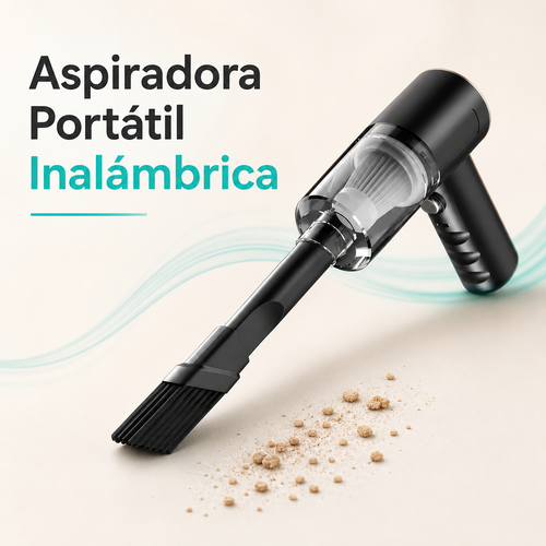 Aspiradora portátil inalámbrica para auto y hogar