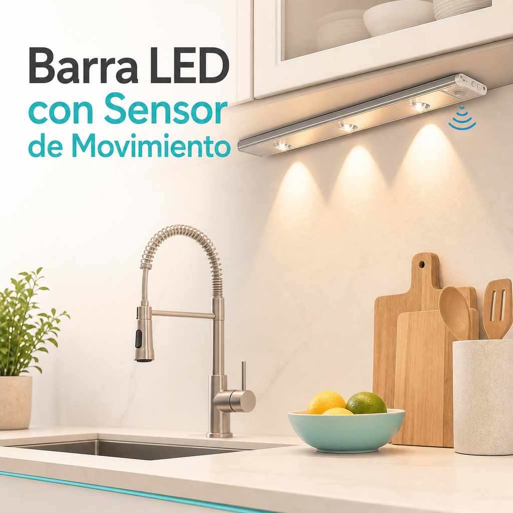 Barra LED de 30 cm con sensor de movimiento