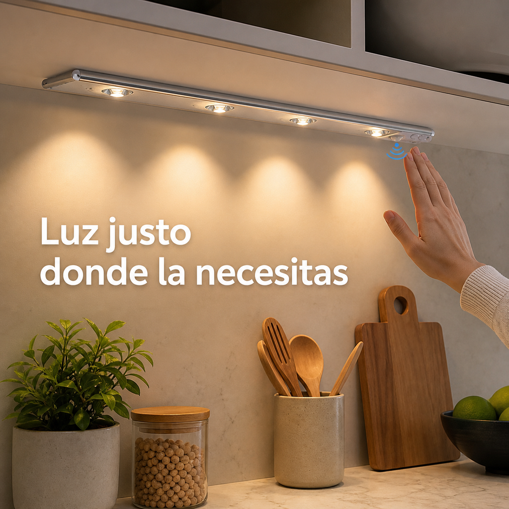 Barra LED iluminando un espacio del hogar