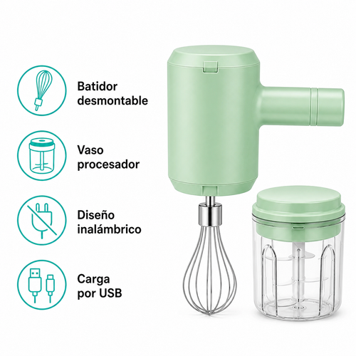 Beneficios de la batidora inalámbrica 2 en 1