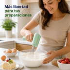 Batidora inalámbrica utilizada en la cocina