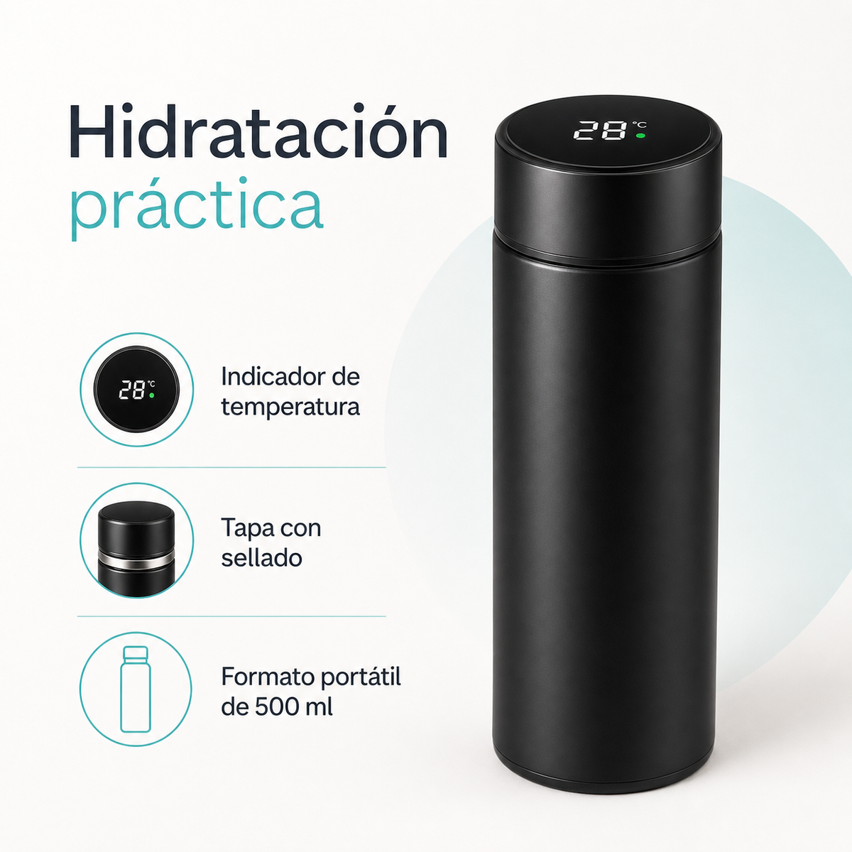 Botella Térmica de Aluminio, 500 ml - beneficios