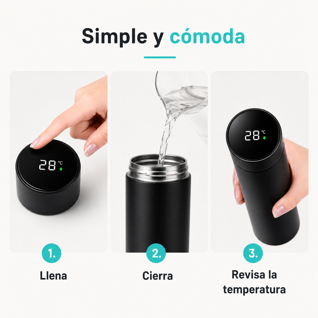 Botella Térmica de Aluminio, 500 ml - guia