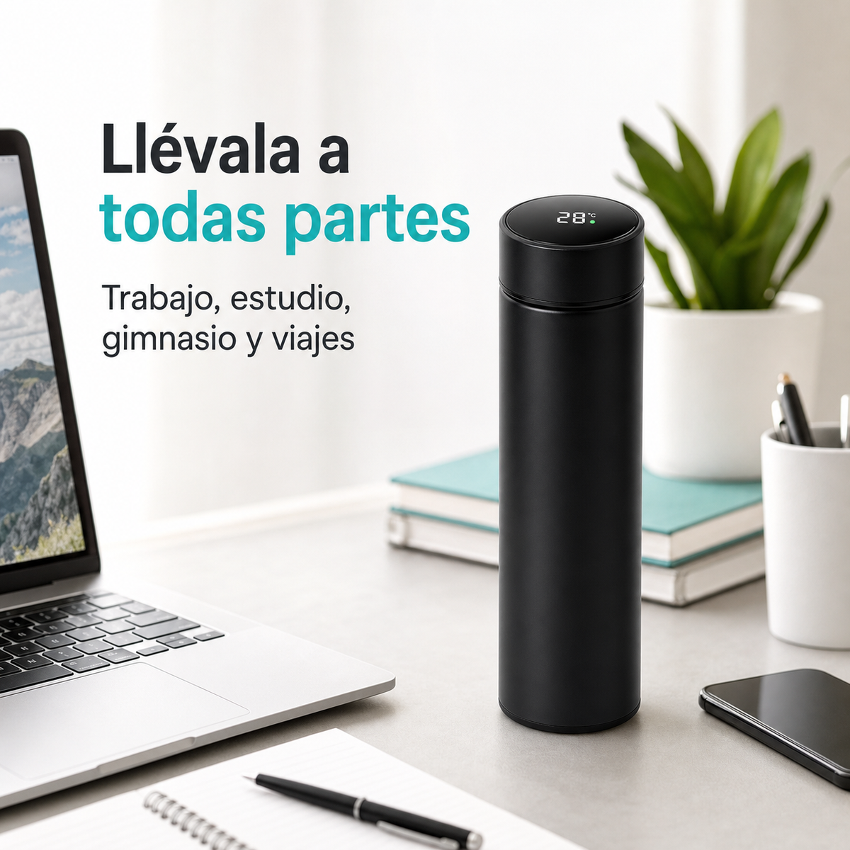 Botella Térmica de Aluminio, 500 ml - uso