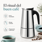 Cafetera Italiana Moka de Acero Inoxidable - beneficios
