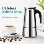 Cafetera Italiana Moka de Acero Inoxidable - portada
