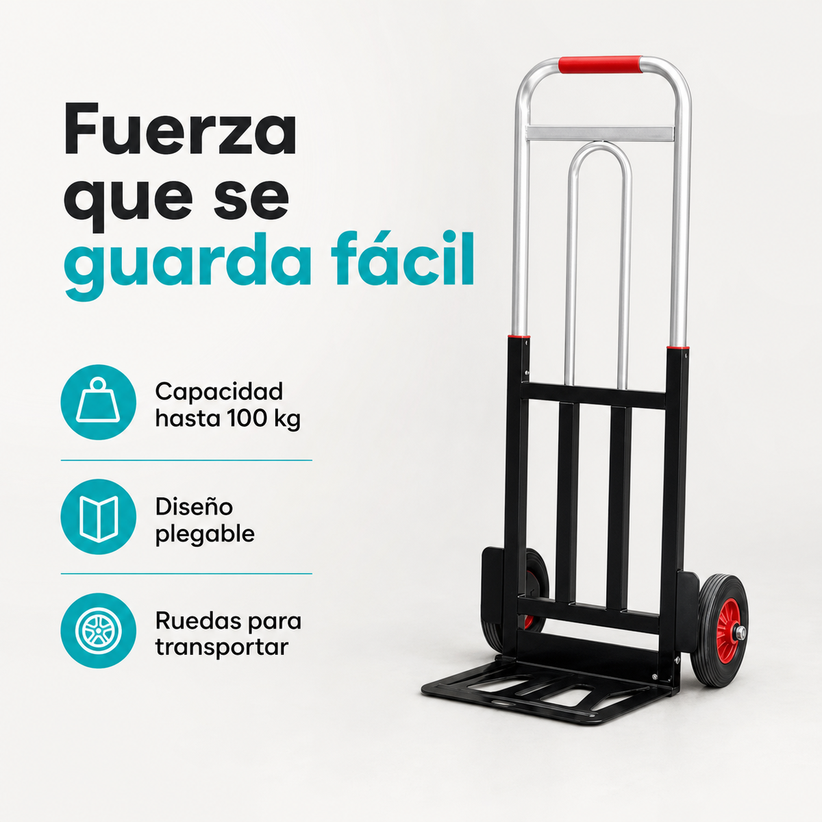 Carro Plegable Multiuso, Capacidad 100 kg - beneficios