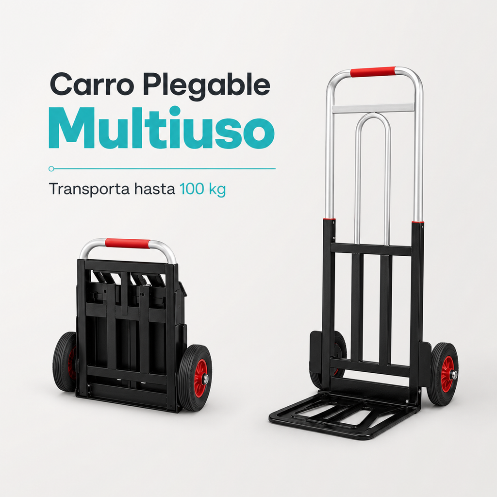 Carro Plegable Multiuso, Capacidad 100 kg - portada