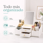 Caja Organizadora de Cosméticos con Espejo Giratorio 360° - beneficios