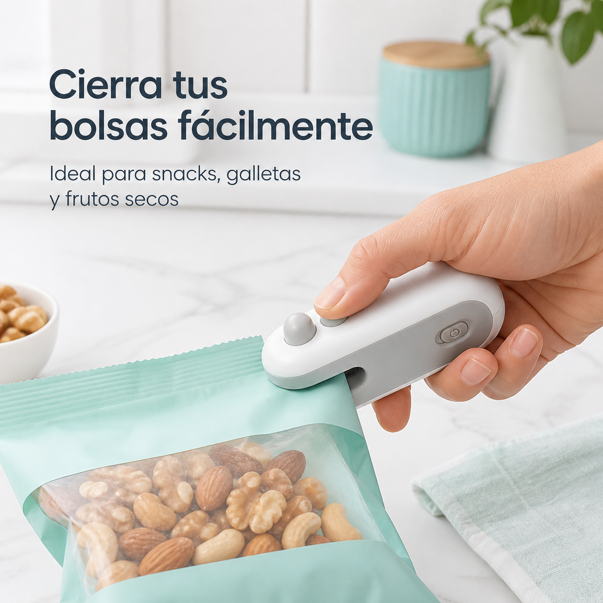 Mini Sellador de Bolsas - Uso