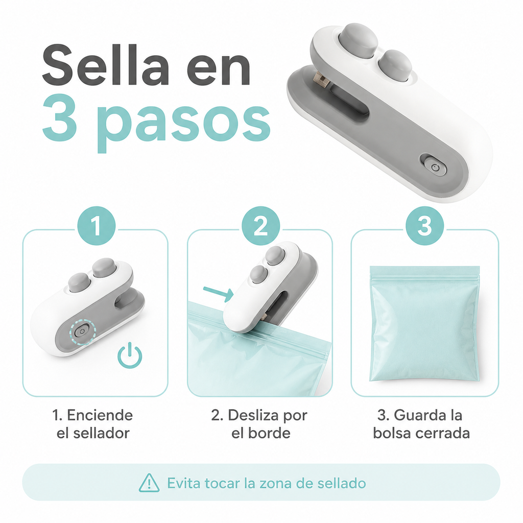 Mini Sellador de Bolsas - Guía