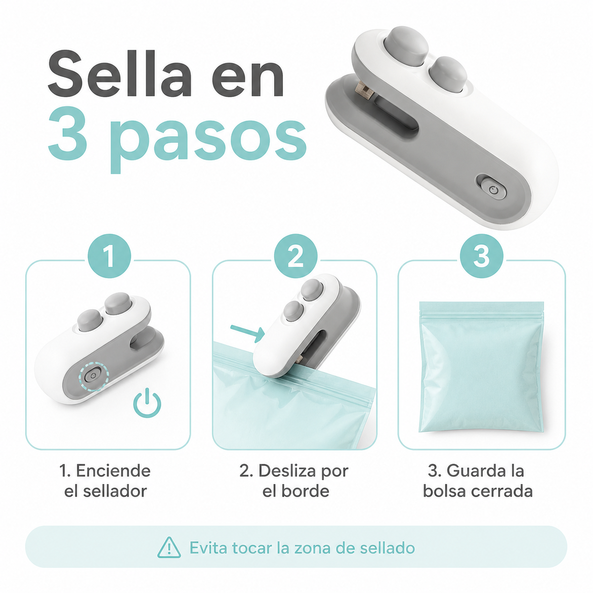Mini Sellador de Bolsas - Guía