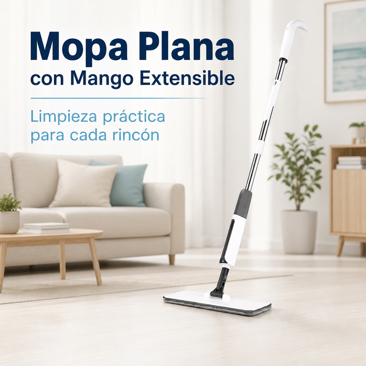 Mopa plana con mango extensible - portada