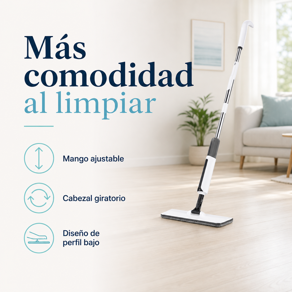 Beneficios de la mopa plana extensible