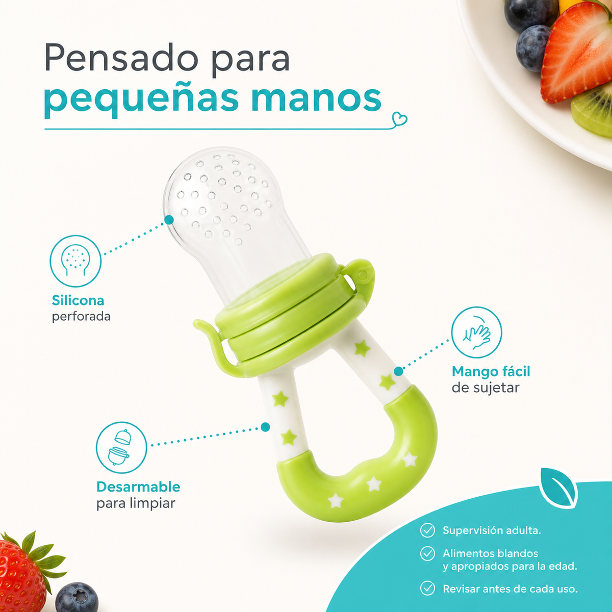 Chupete mordedor para frutas - beneficios