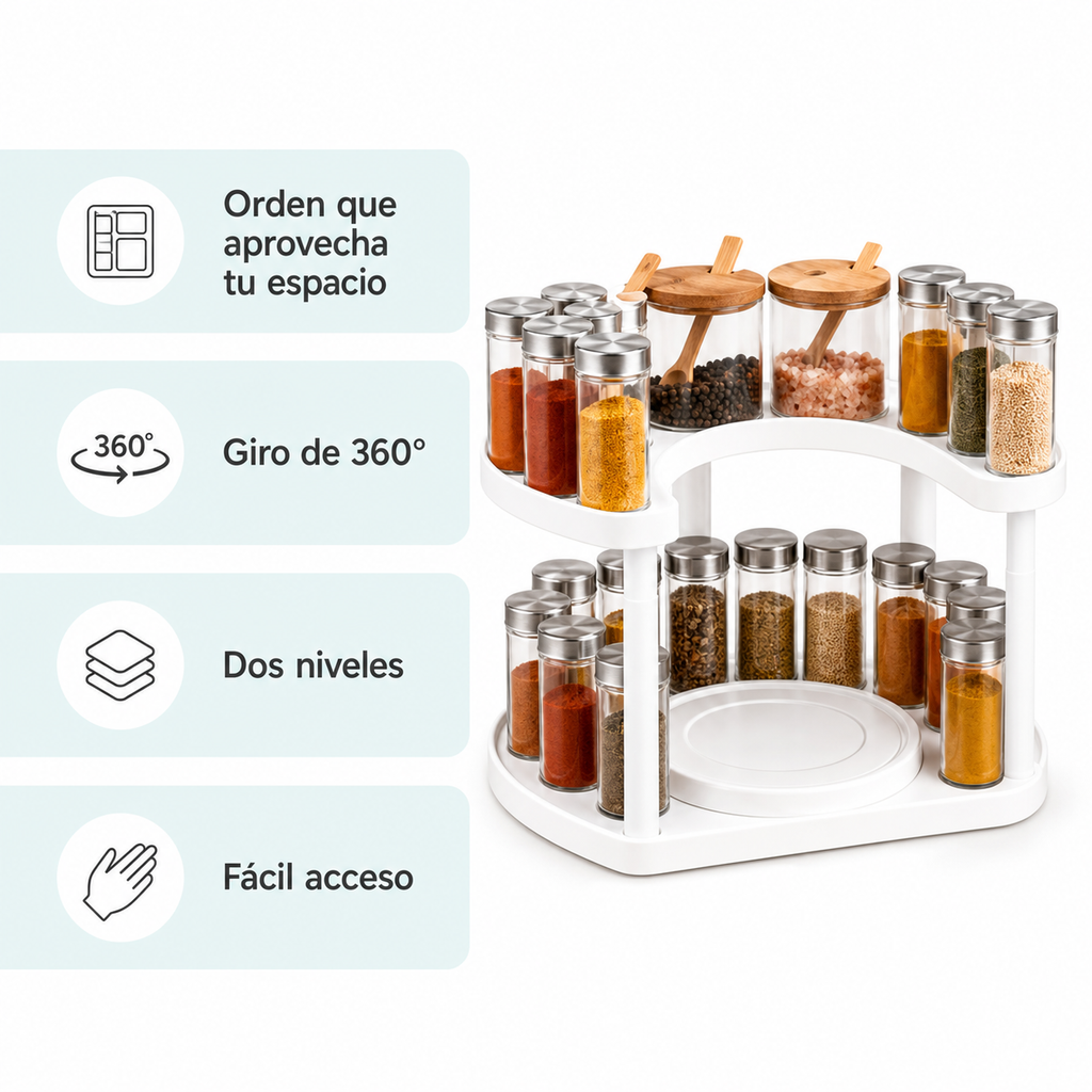 Organizador Giratorio Maximize - Beneficios