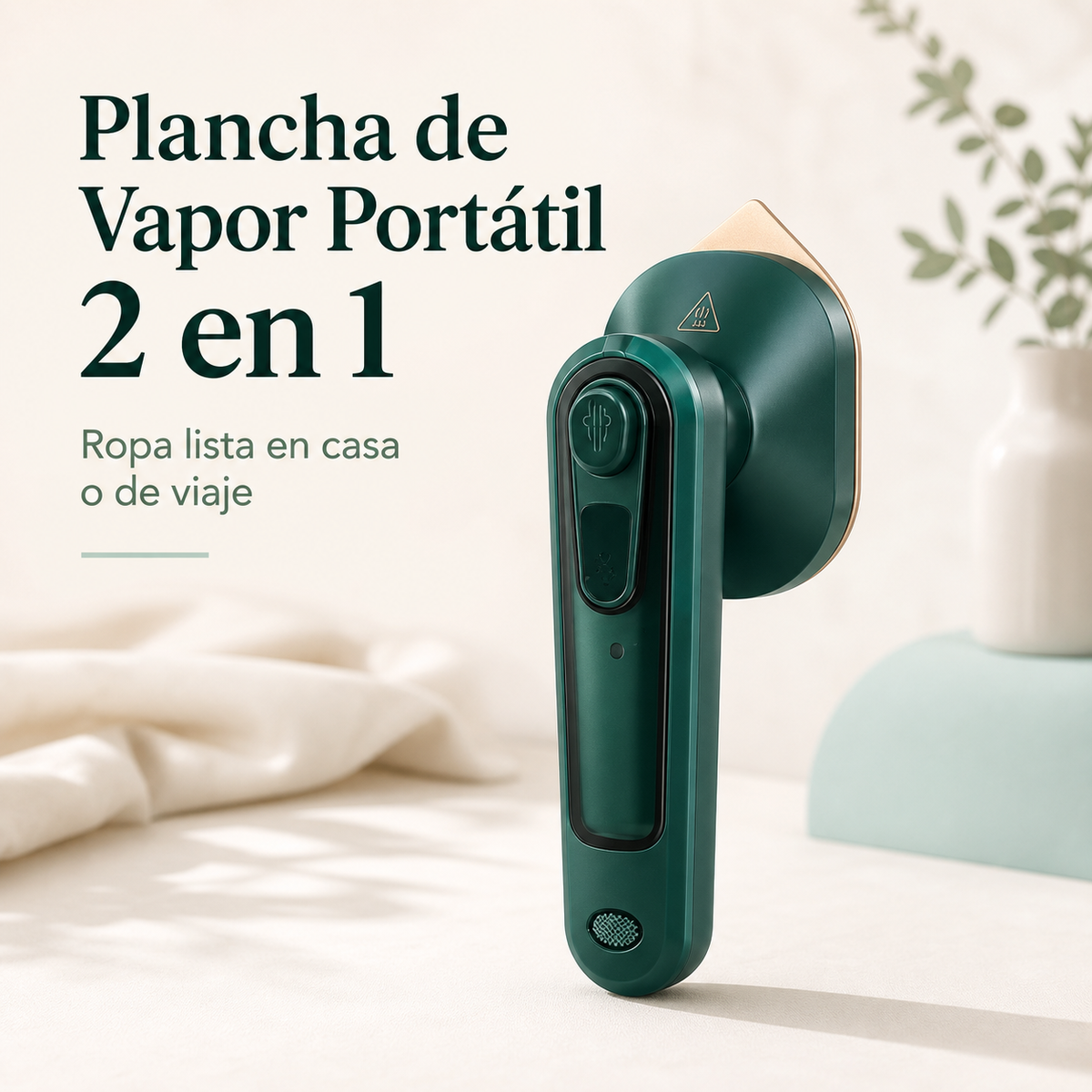 Plancha de vapor portátil 2 en 1 - portada
